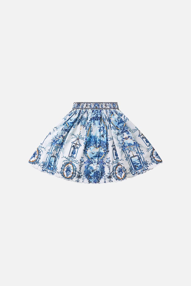 Kids Gathered A Line Midi Skirt, Alternate, color, The Porcelain Parlour