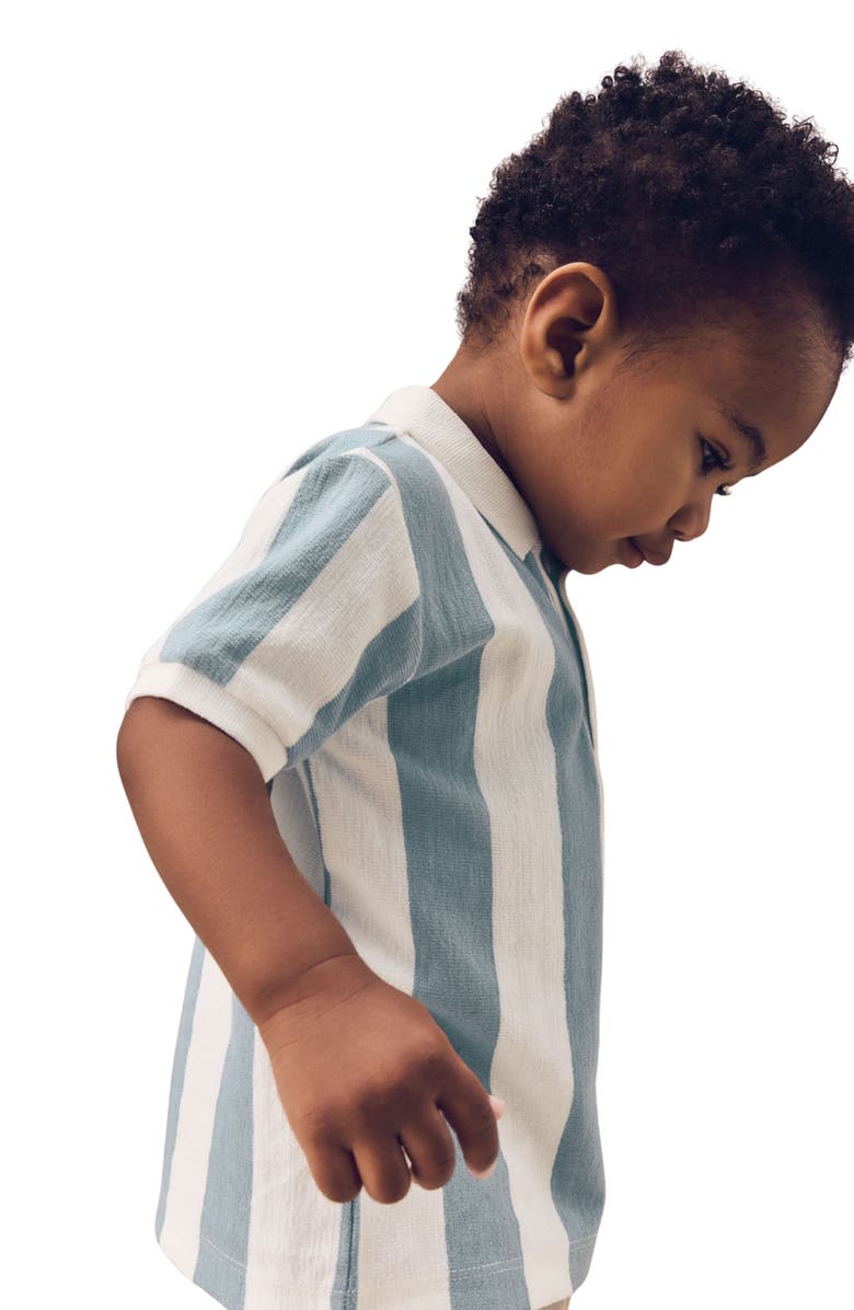 NEXT Kids' Stripe Cotton Polo & Shorts Set, Alternate, color, 