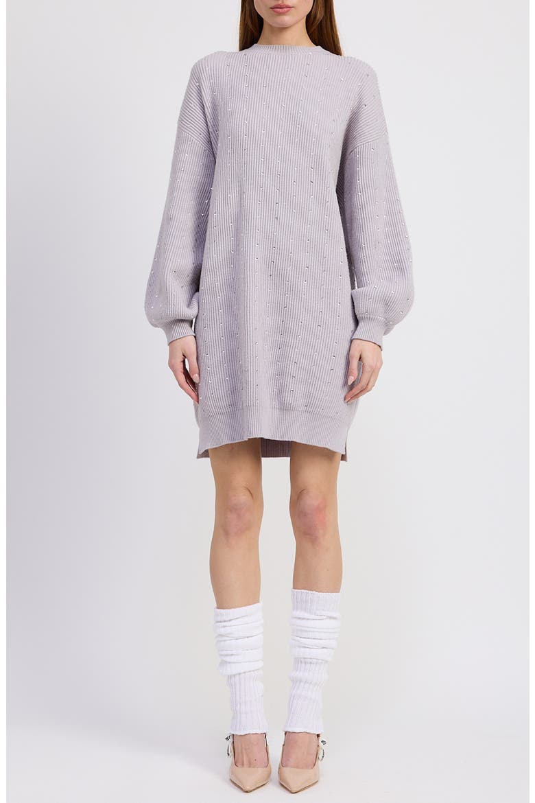 Aracella Long Sleeve Sweater Dress, Main, color, LAVENDER