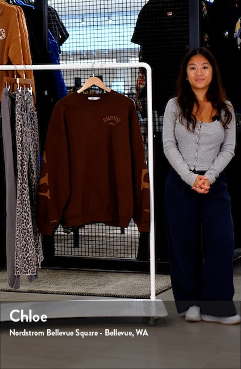 Empathy Always Appliqué Graphic Sweatshirt, sales video thumbnail