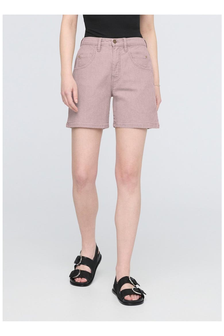 Stretch Canvas High Rise Relaxed Short, Alternate, color, Chalk