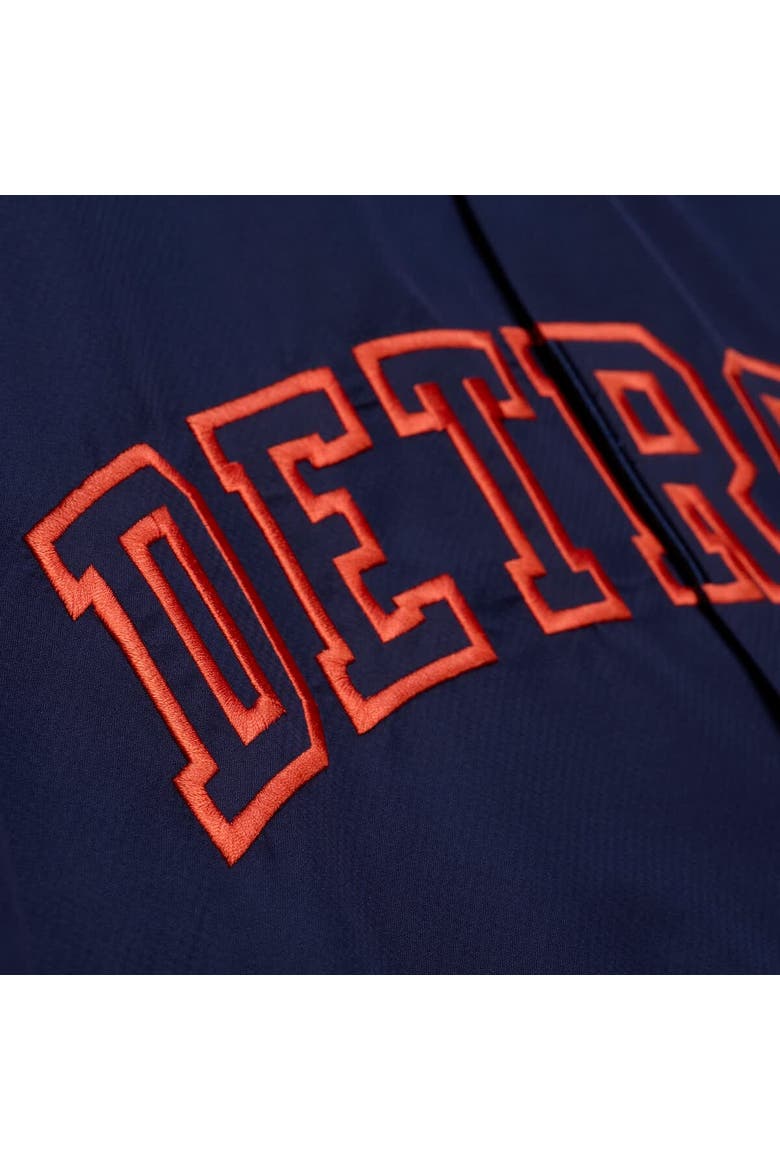 Men's Mitchell & Ness  Navy Detroit Tigers Full-Snap Hooded Coaches Jacket, Alternate, color, Navy