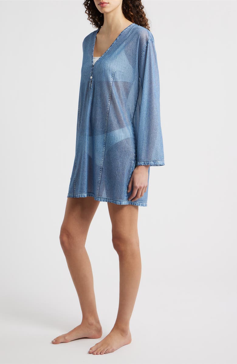 rag & bone rb Miramar Mesh Cover-Up Dress, Alternate, color, Minet