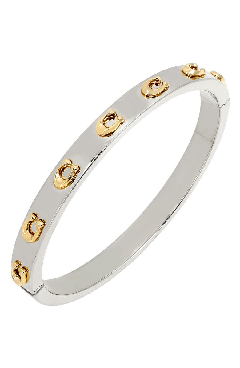 COACH Signature C Hinge Bangle, Main, color,