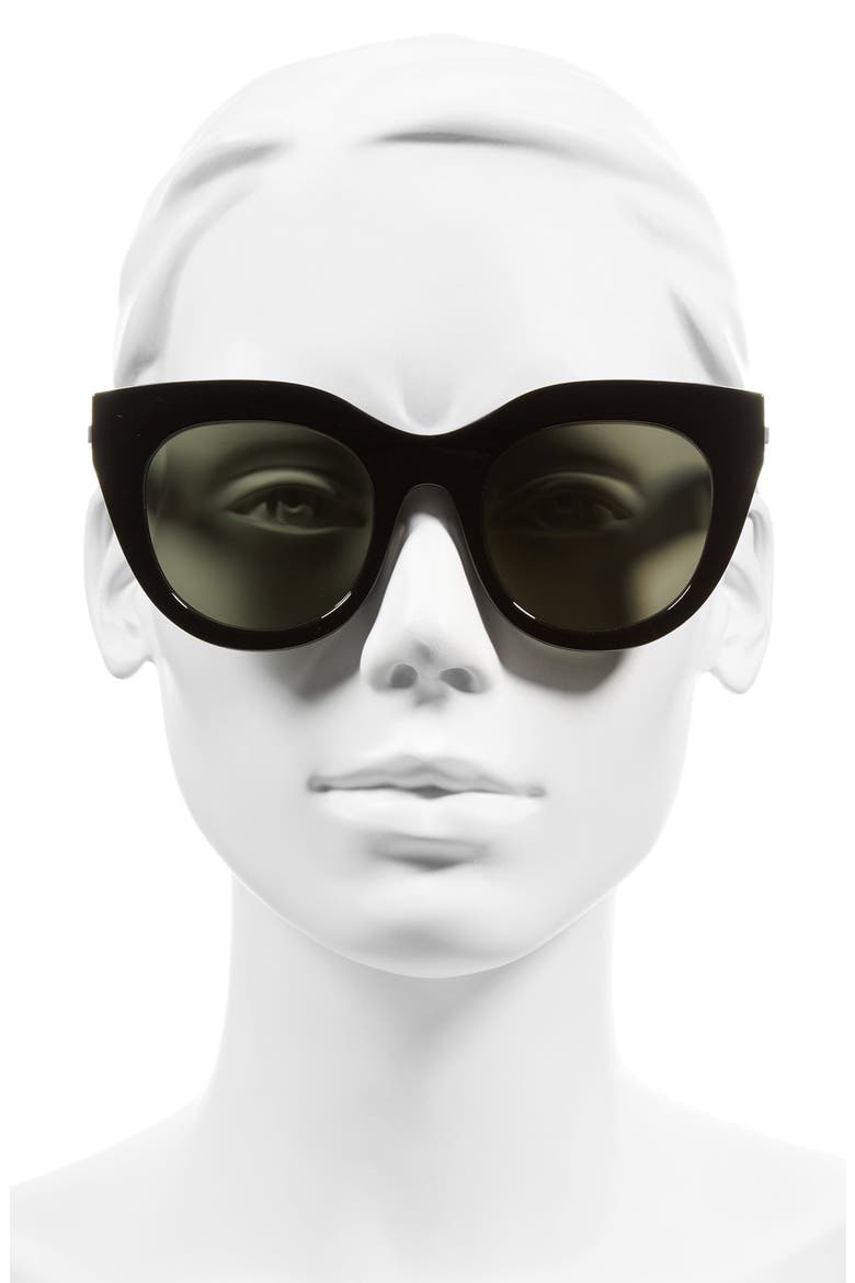 Air Heart 51mm Sunglasses, Alternate, color, BLACK/ GOLD