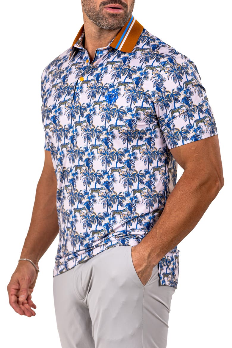 Martyr0026 Print Golf Polo, Alternate, color, WHITE