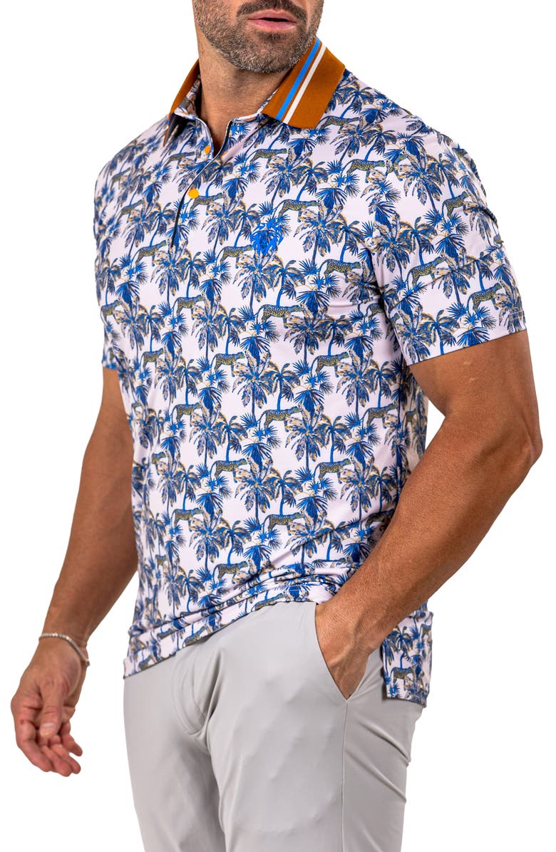 Maceoo Martyr0026 Print Golf Polo, Alternate, color, 