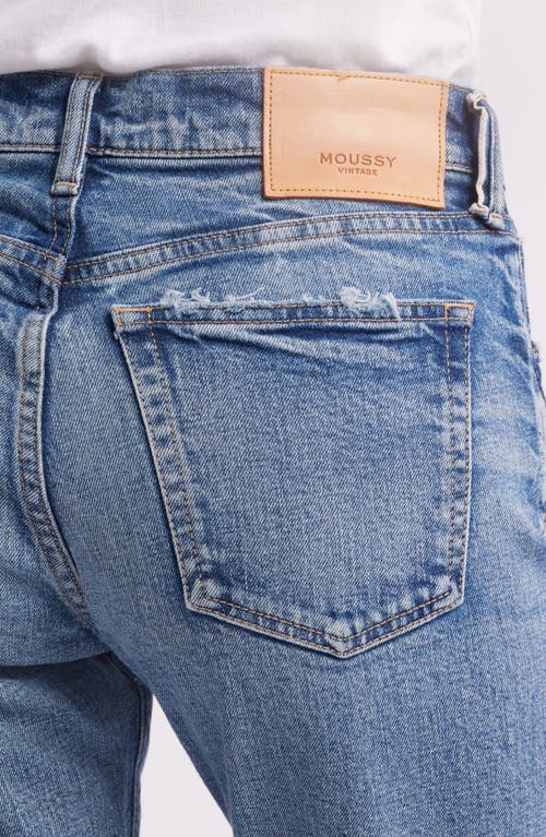 Moussy Vintage Linden Slim Straight Leg Jeans In Light Blue