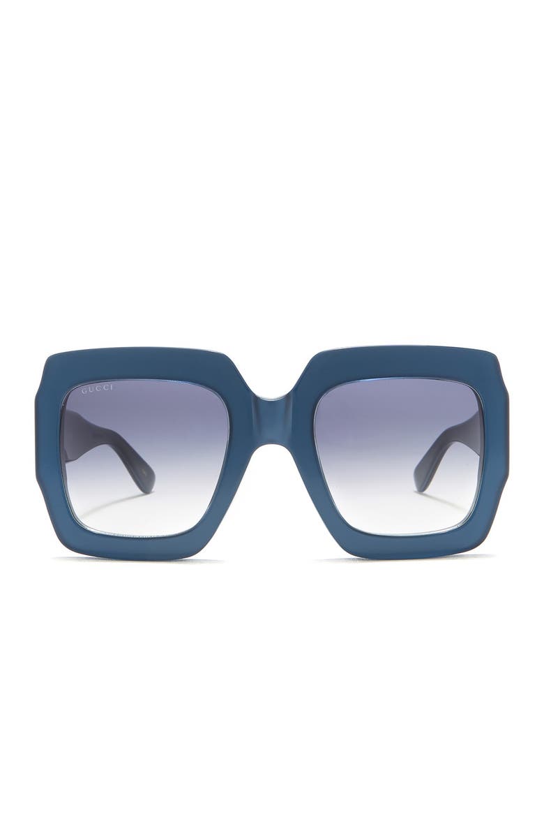 54mm Oversized Square Sunglasses, Alternate, color, DK BLUE