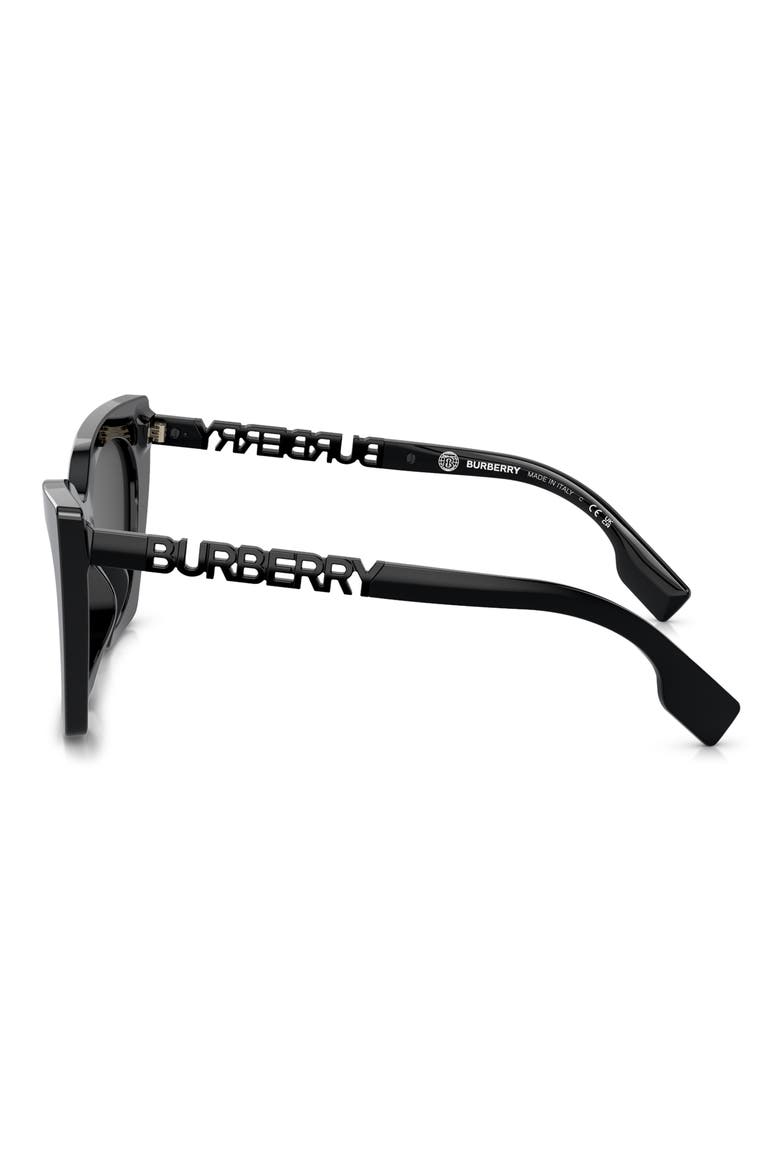 52mm Cat Eye Sunglasses, Alternate, color, BLACK/ BLACK
