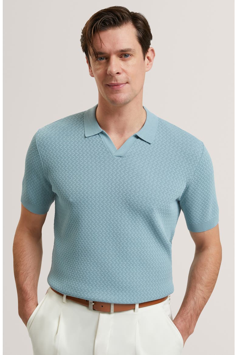 Luthen Zigzag Polo, Alternate, color, BLUE