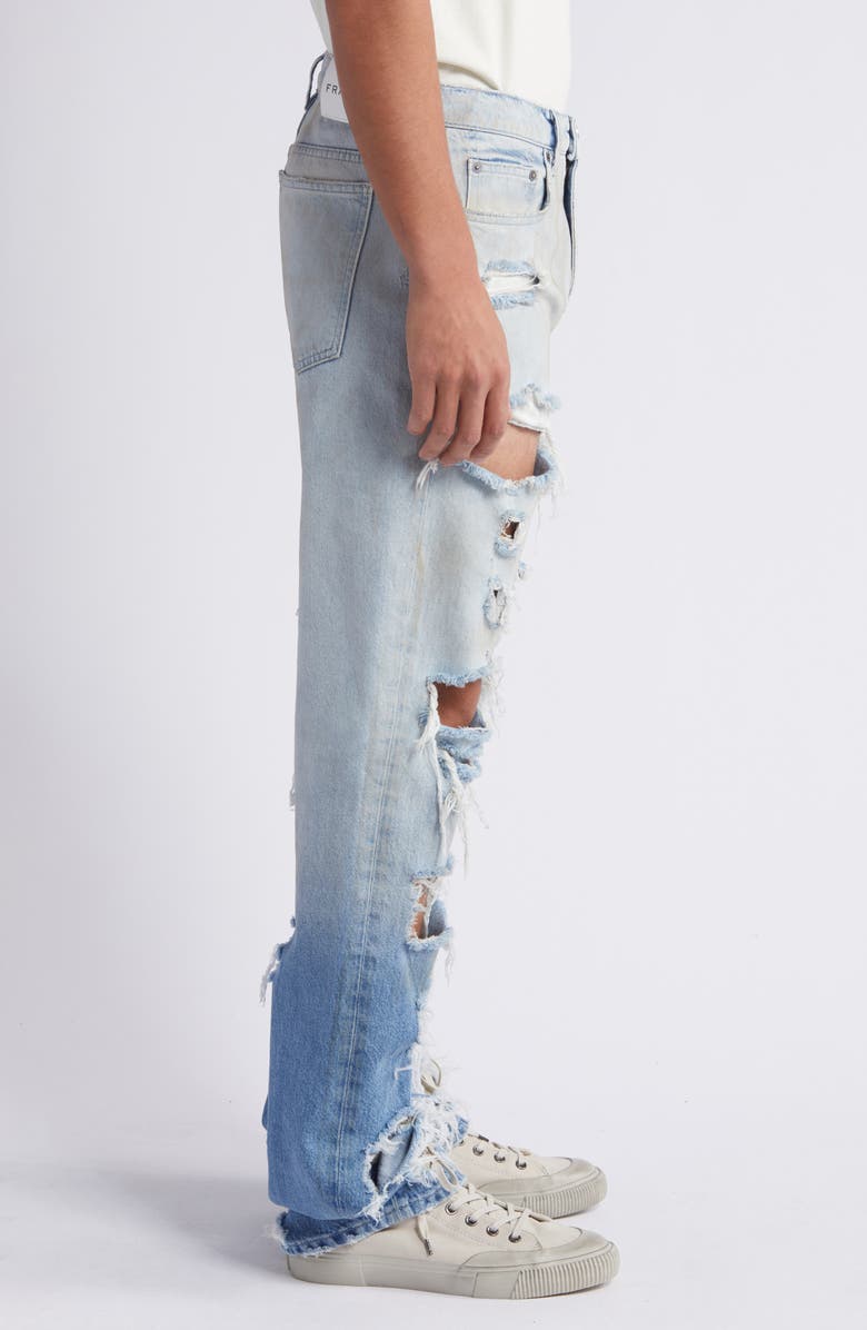 FRAME The Boxy Ripped Straight Leg Jeans, Alternate, color, Lagoon Rips