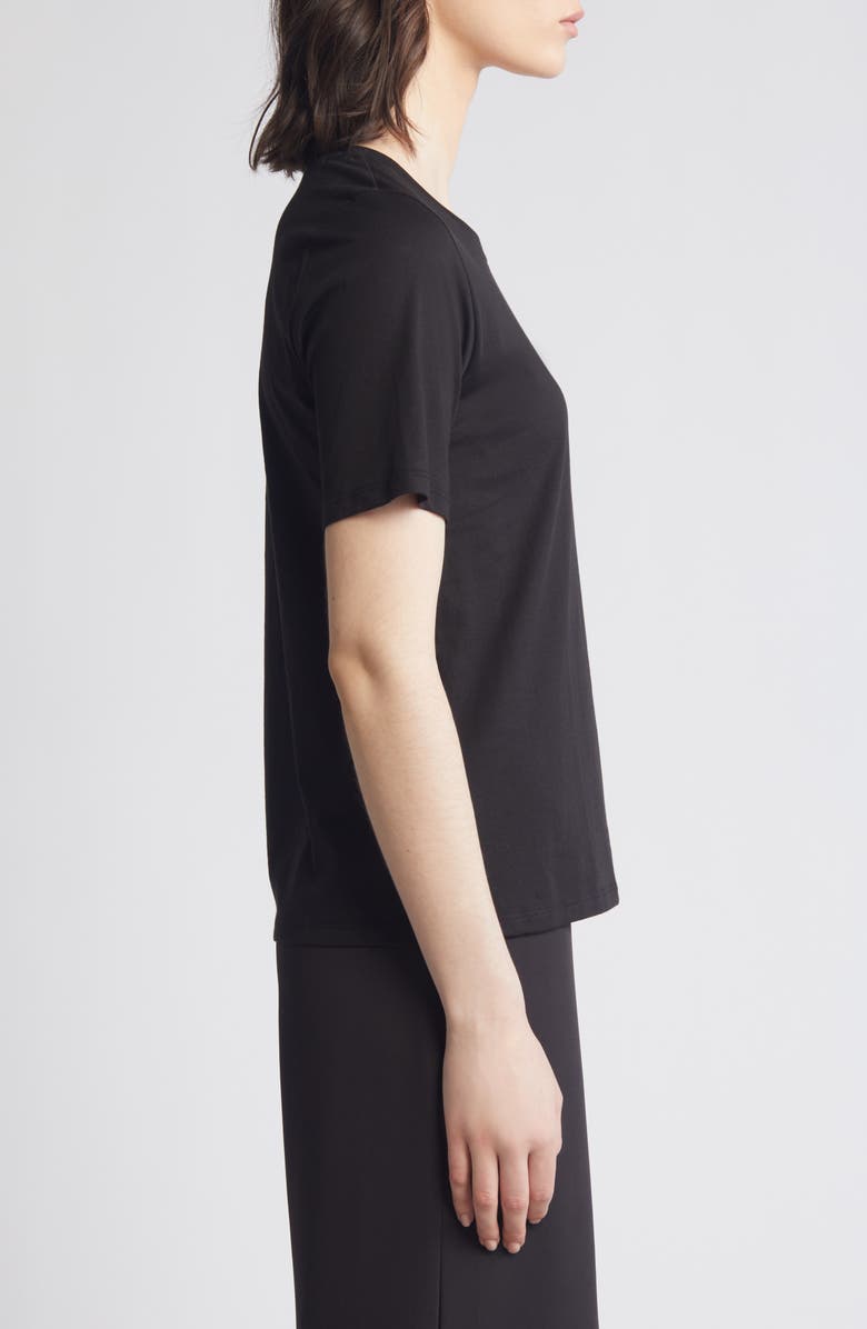 Eileen Fisher Crewneck Organic Cotton Jersey Top, Alternate, color, 