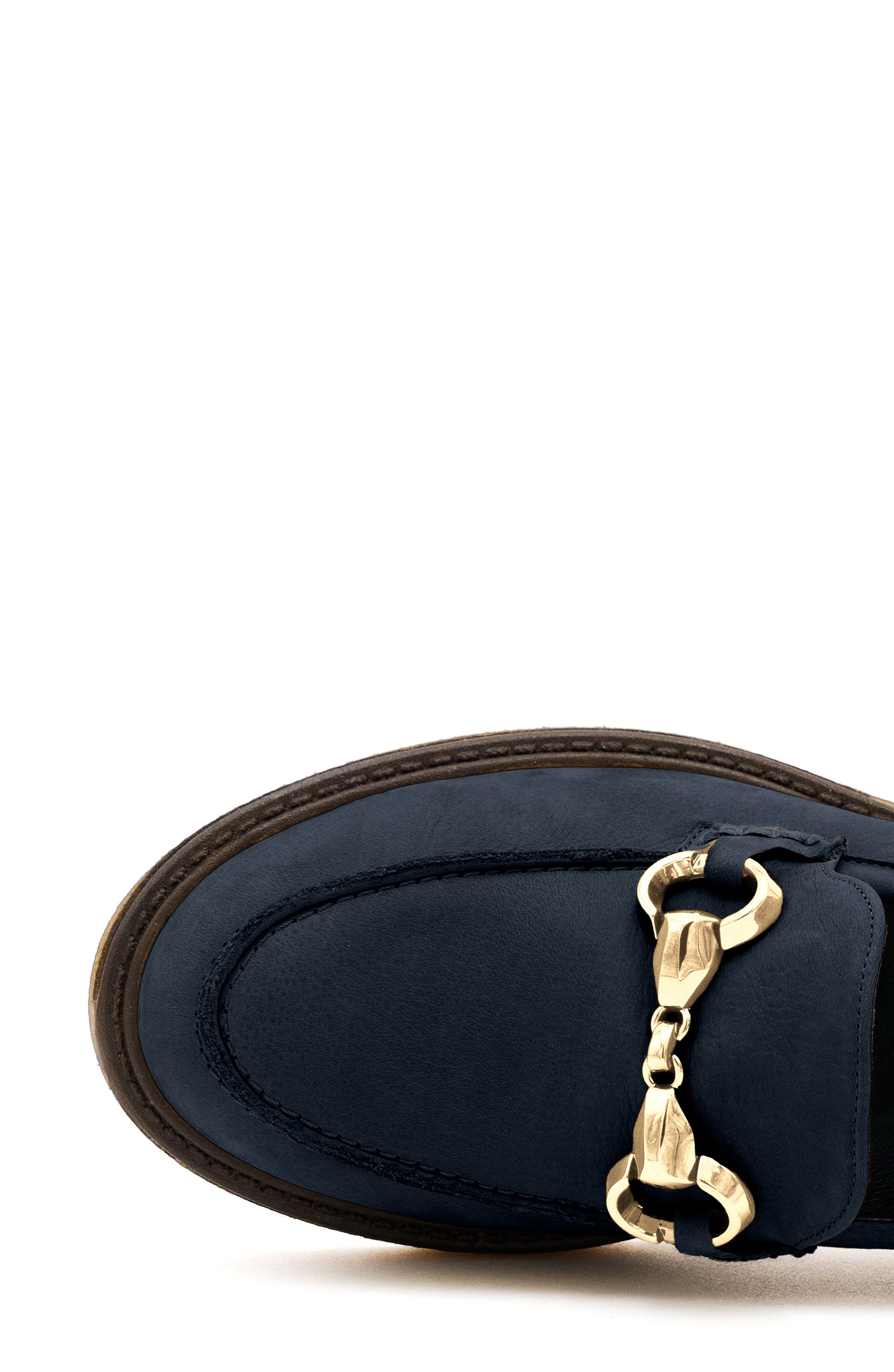 Balzello Leather Loafer, Alternate, color, NAVY