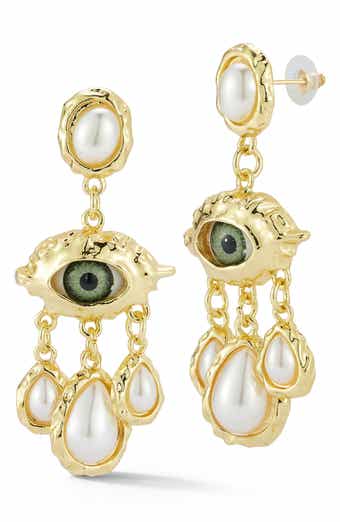 SPHERA MILANO Evil Eye Drop Earrings