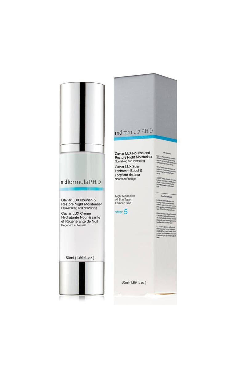MD FORMULA Caviar Lux Nourish & Restore Night Moisturiser 50ml, Main, color, White