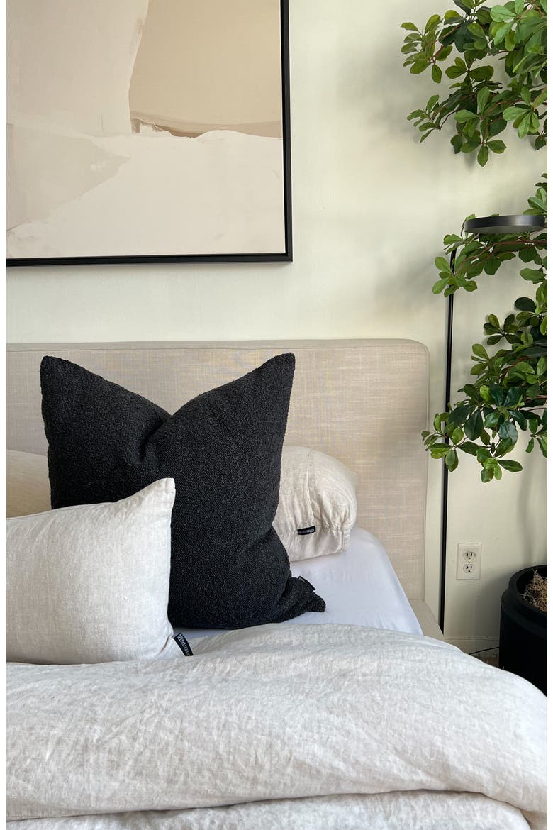 Bouclé Accent Pillow Cover, Alternate, color, PITCH