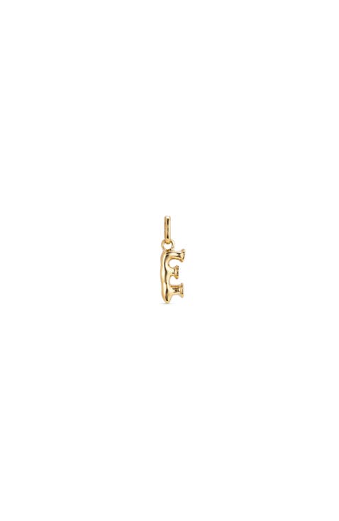 18K Gold-Plated Letter E Charm
