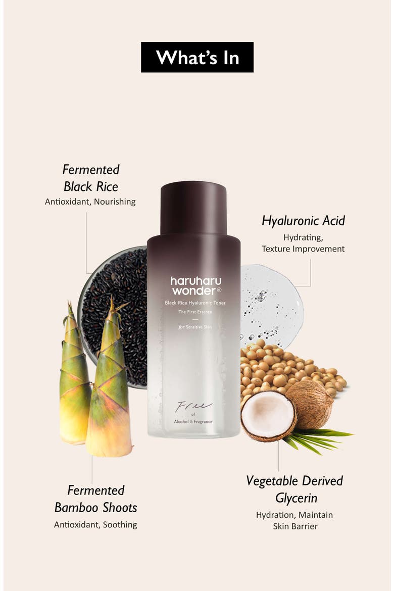 Black Rice Hyaluronic Toner for Sensitive Skin, Alternate, color, None