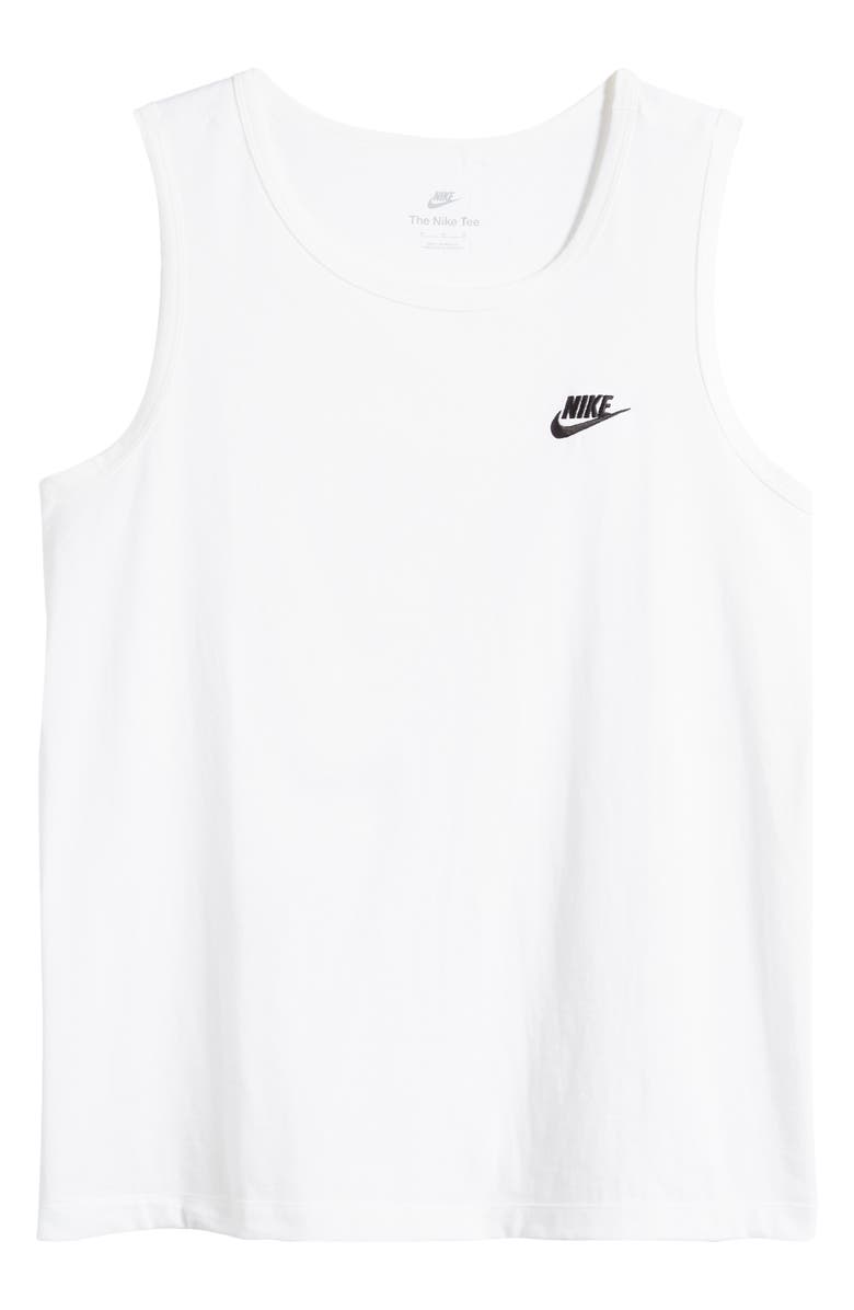 Nike Club Tank Top, Alternate, color, 100 White/Black
