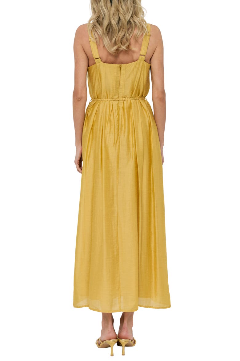 Claudia Tie Waist Midi Dress, Alternate, color, PIMROSE YELLOW