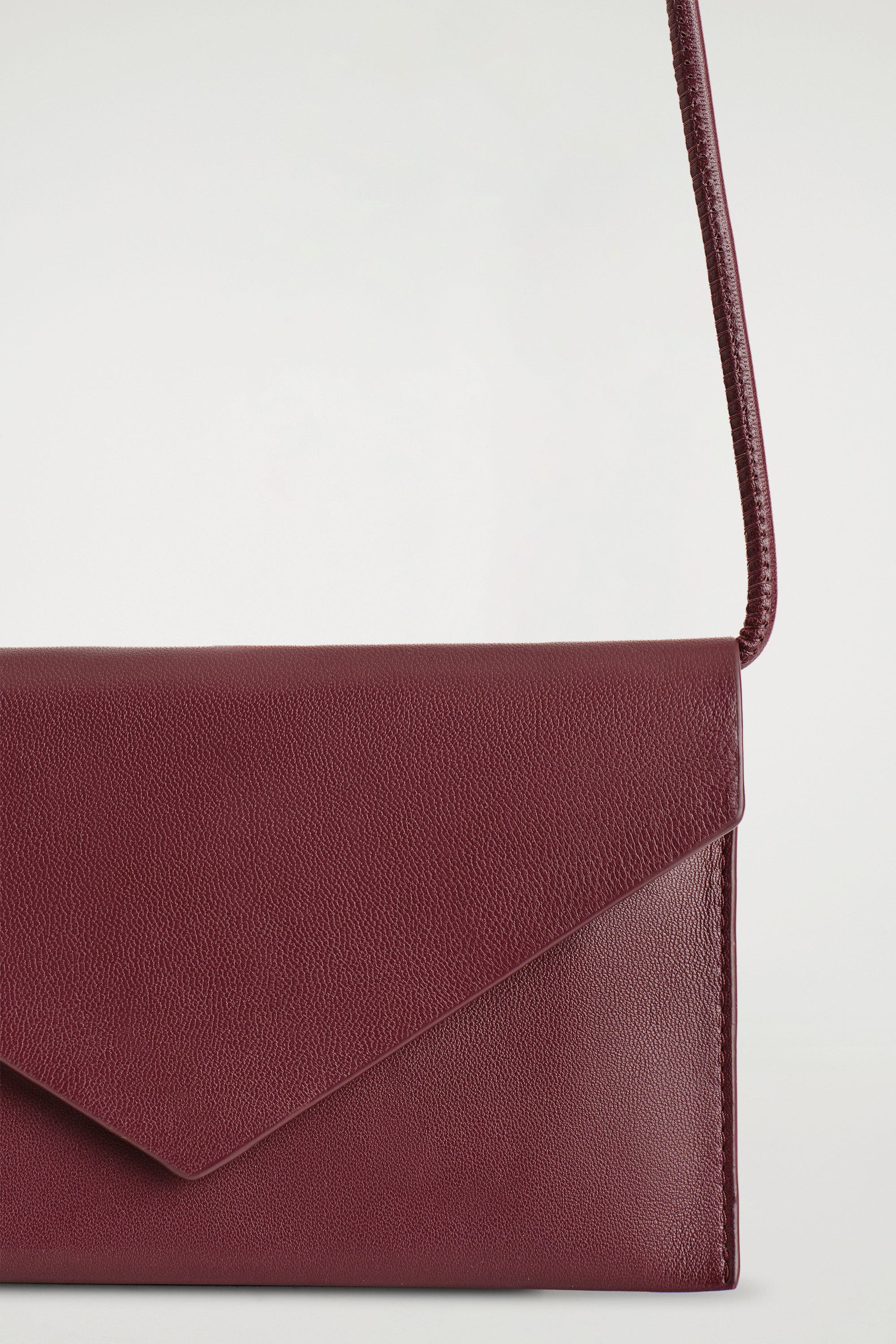 COS Envelope Bag - Leather, Alternate, color, Bordeaux
