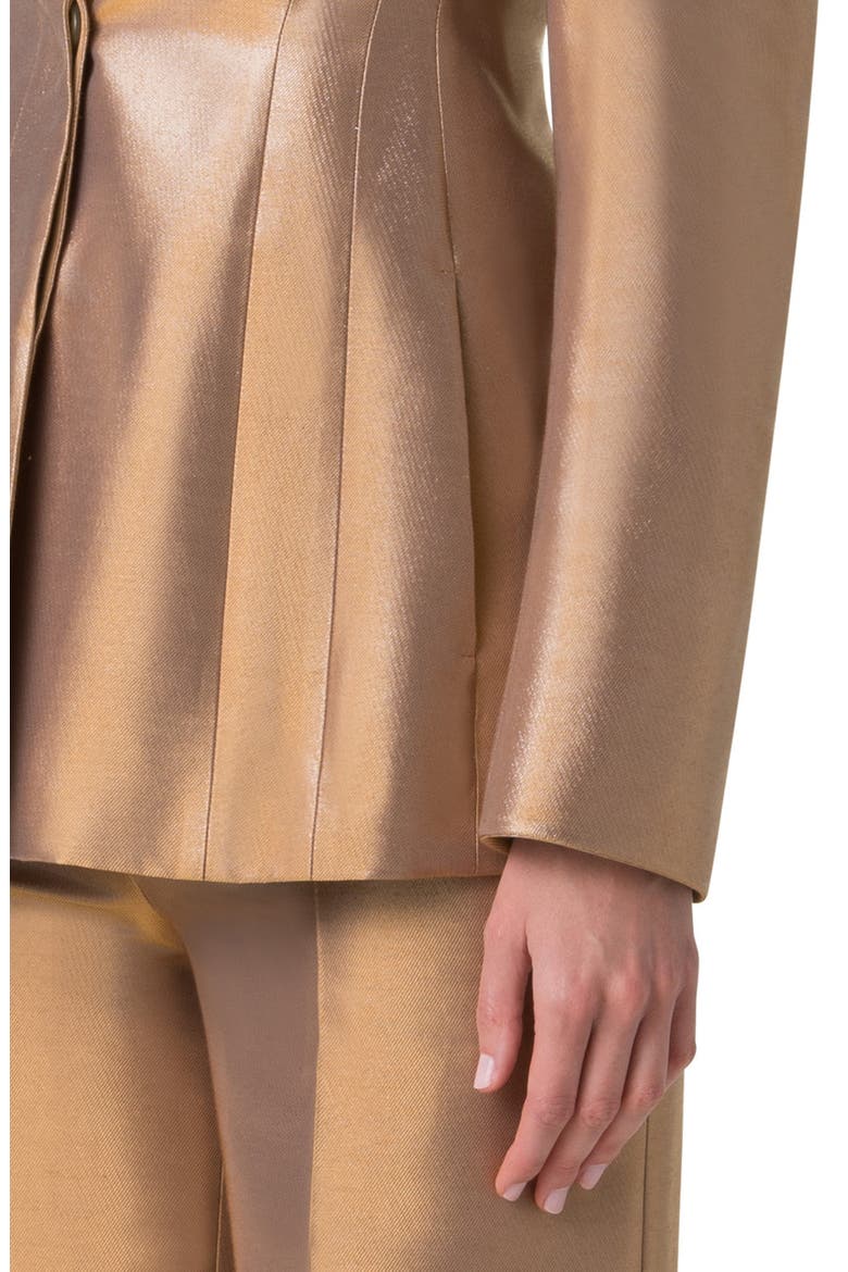 Walker Metallic Silk Blend Blazer, Alternate, color, 042 GOLD