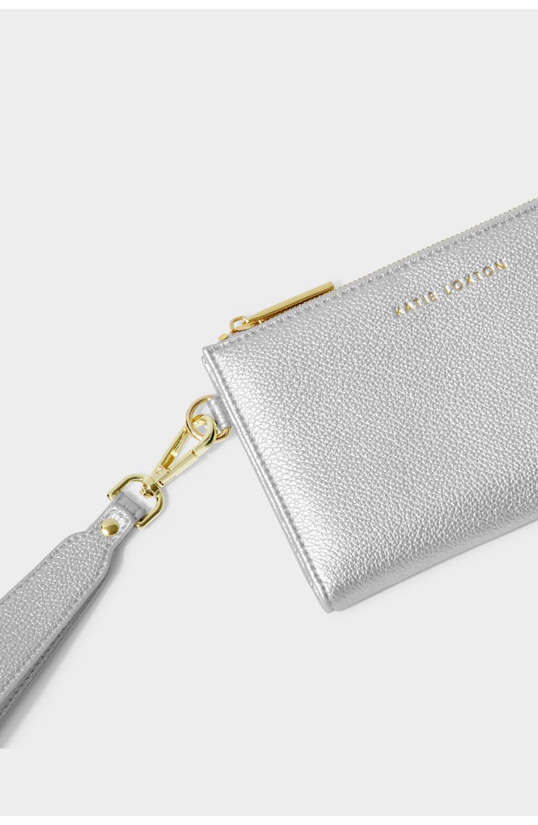 Katie Loxton Zana Wristlet Wallet, Alternate, color, Silver