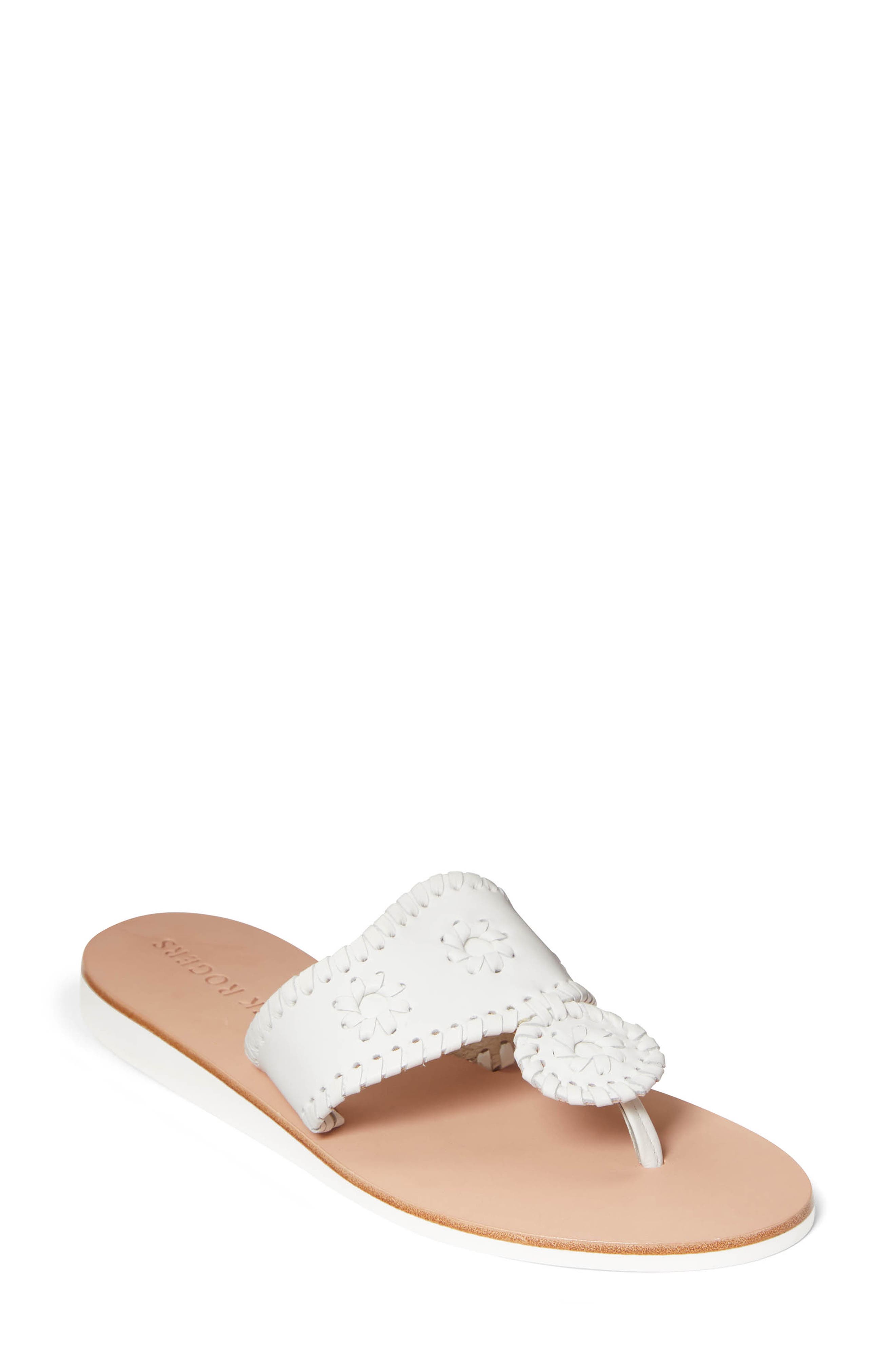 Boating Jacks Flip Flop, Main, color, WHITE/ WHITE
