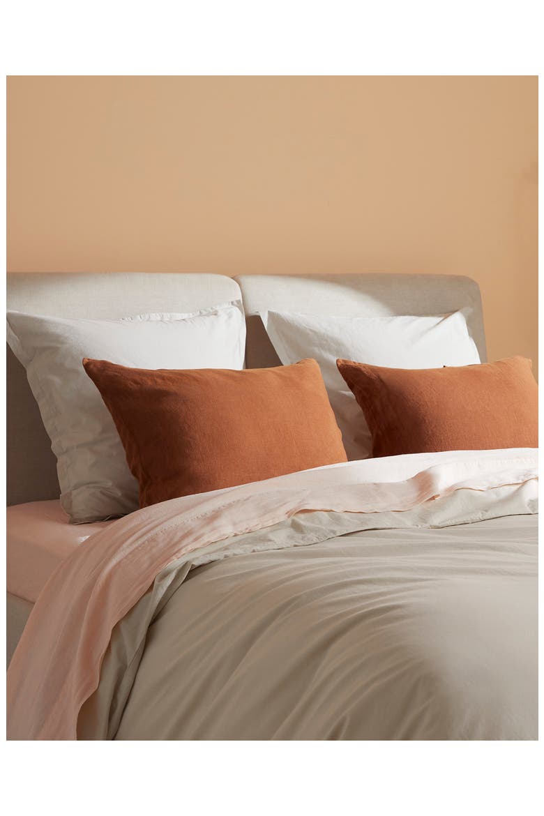 Brushed Cotton Duvet Cover, Alternate, color, BONE