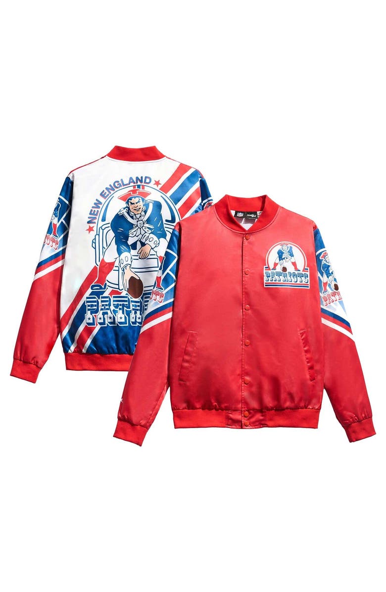 Chalk Line Men's Chalk Line Red New England Patriots Fanimation Satin Full-Snap Jacket, Alternate, color, 