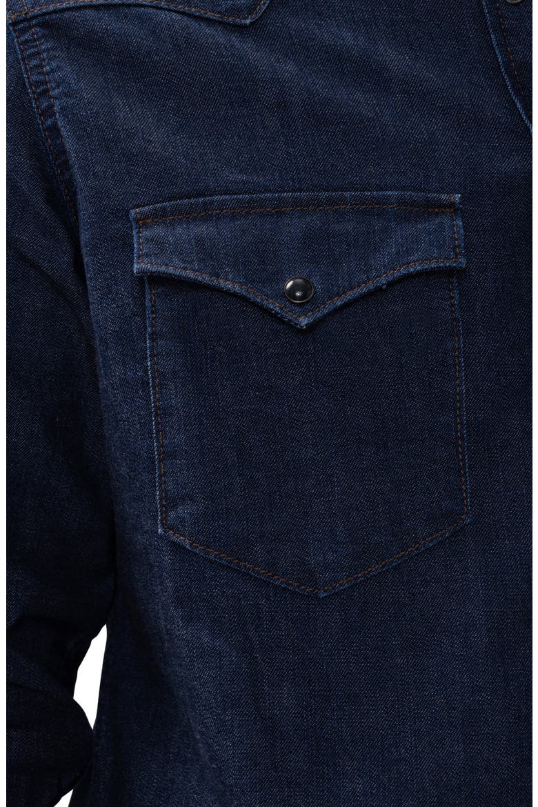 Long Sleeve Denim Western Shirt, Alternate, color, SWAGGER