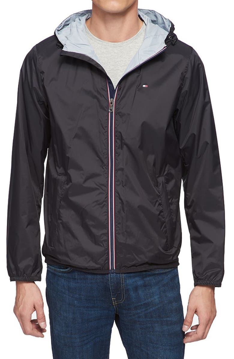 Tommy Hilfiger Packable Hooded Rain Slicker, Alternate, color,