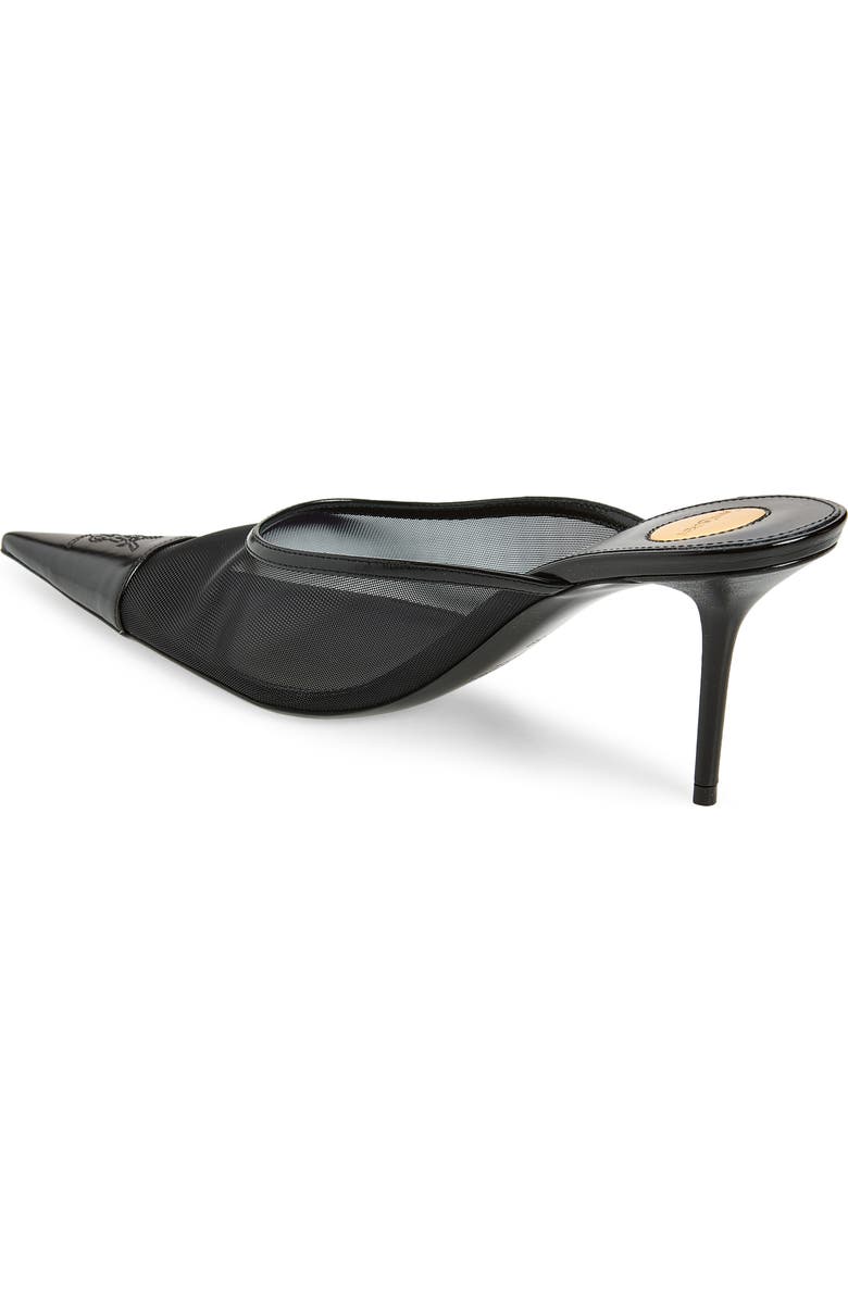 Saint Laurent Renee Pointed Toe Mule, Alternate, color, Nero/ Nero