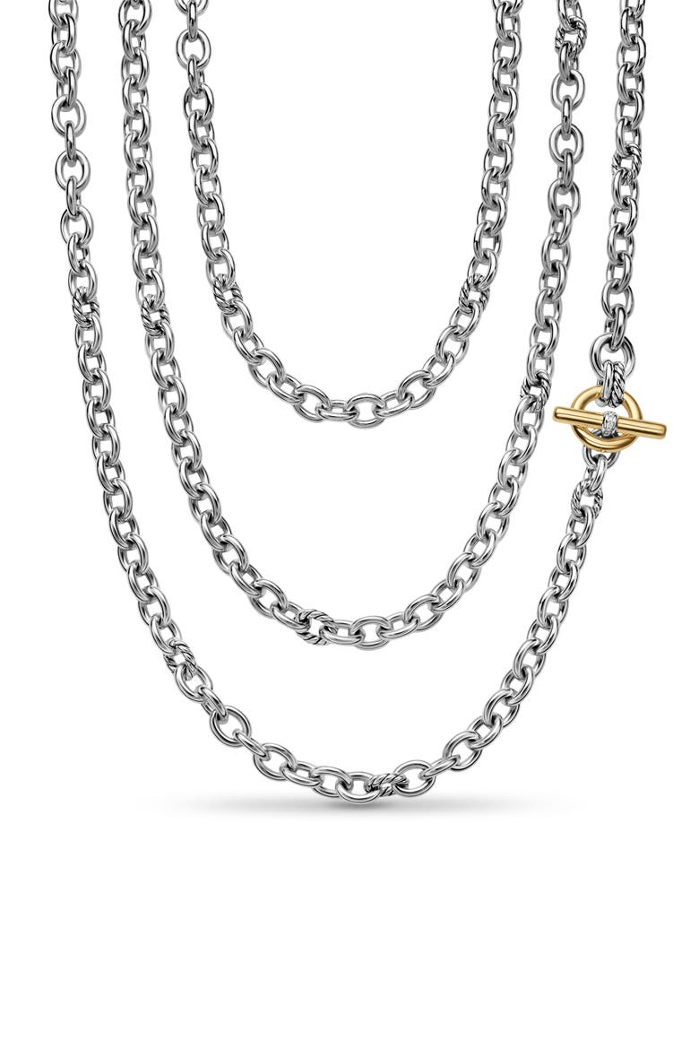 Mercer Convert Necklace in Sterling Silver & 18K Gold, Alternate, color, SILVER PAVE