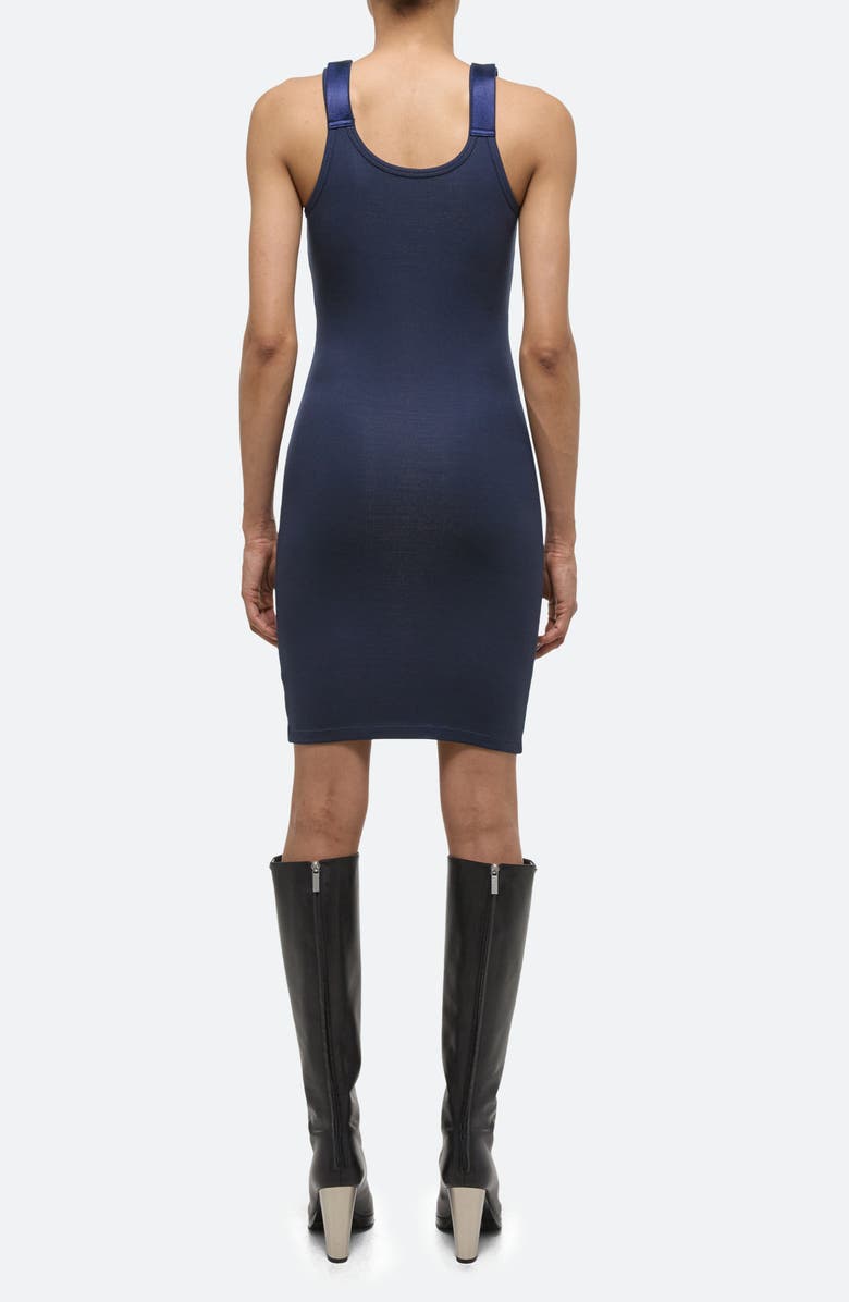 Helmut Lang Seatbelt Ribbed Tank Dress, Alternate, color, Navy