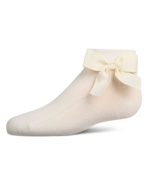 Ribbed Bow Anklet Socks (Baby)