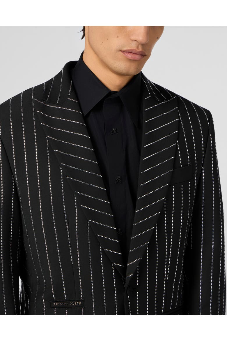 Jacquard Blazer Lord Fit Strass Men, Alternate, color, black