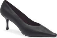 Jeffrey Campbell Campaign Leather Pointed Toe Pump