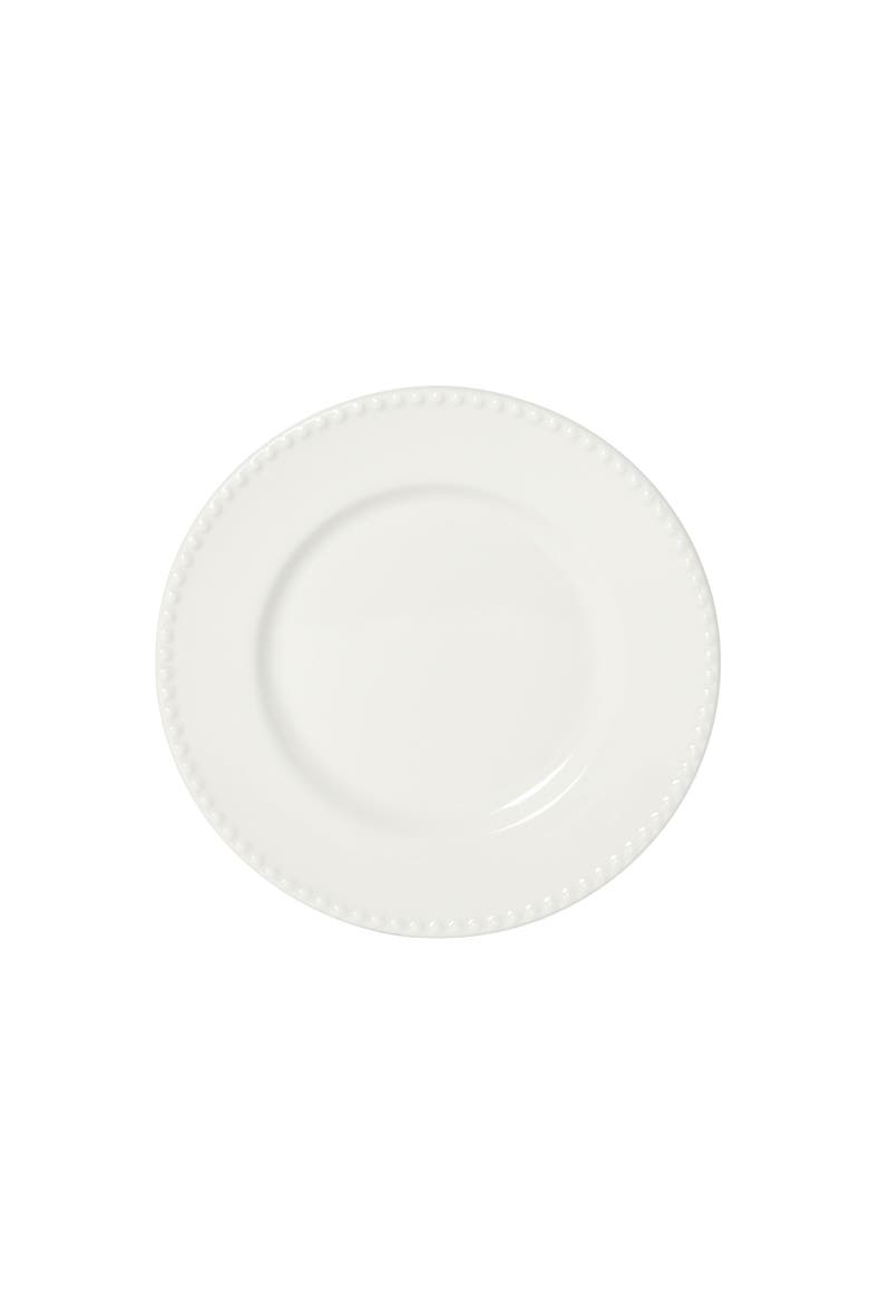 Caviara 12-Piece Beaded Rim Porcelain Dinnerware Set, Alternate, color, White