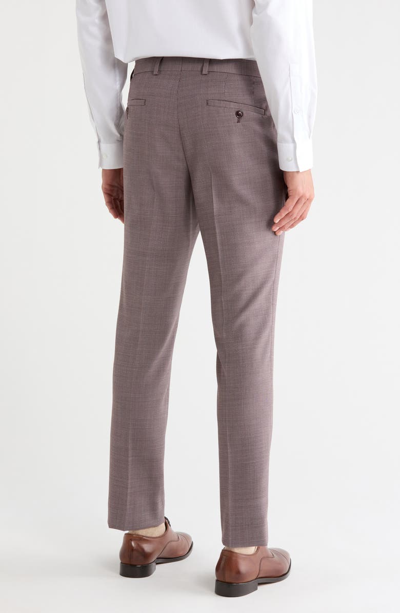 Original Penguin Houndstooth Wool Blend Pants, Alternate, color, Mauve