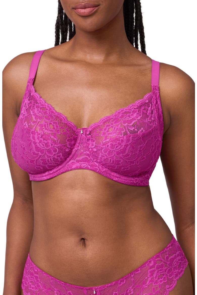Muse Underwire Full Cup Lace Bra, Main, color, PASSION FRUIT