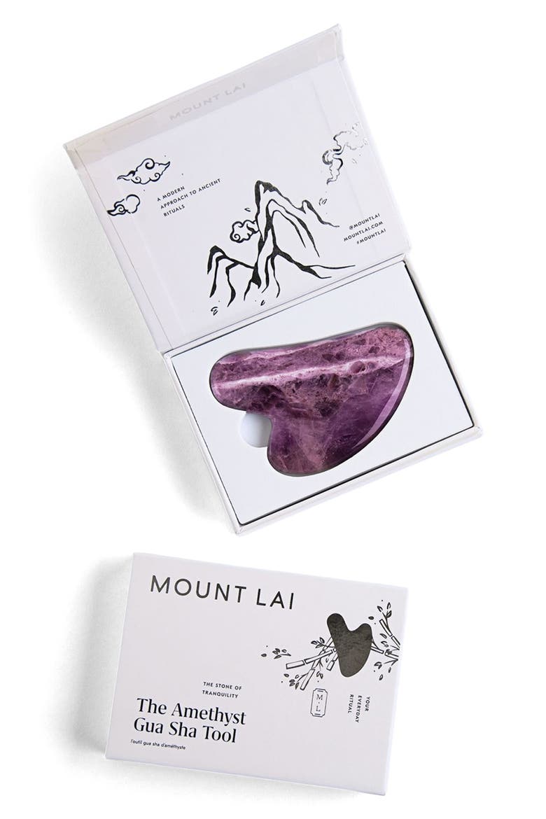 The Amethyst Gua Sha Tool, Alternate, color, AMETHYST