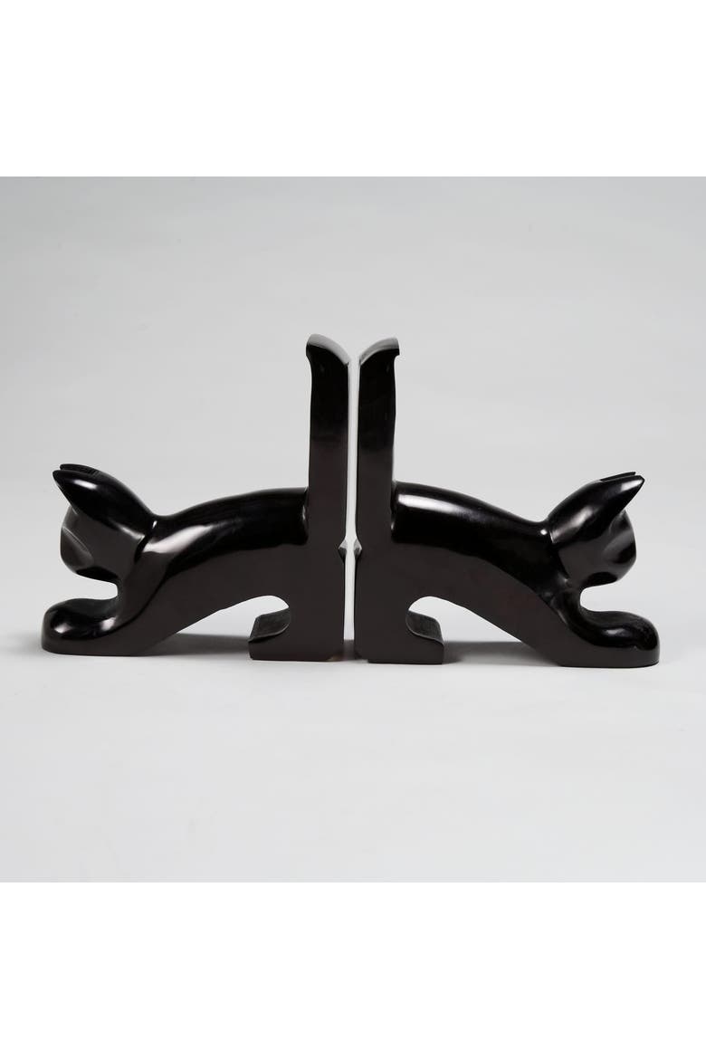 Playful Cat Bookends, Alternate, color, Tan