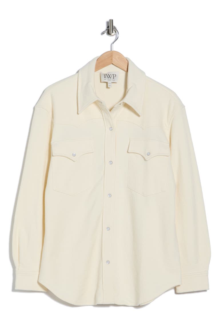 Dutton Cotton Blend Western Shirt, Alternate, color, IVORY