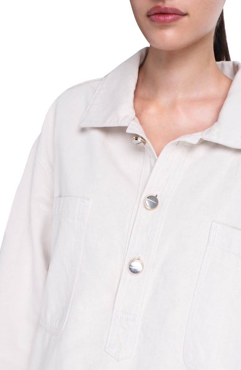 TWP At Ease Stretch Cotton Shirt, Alternate, color, Natural