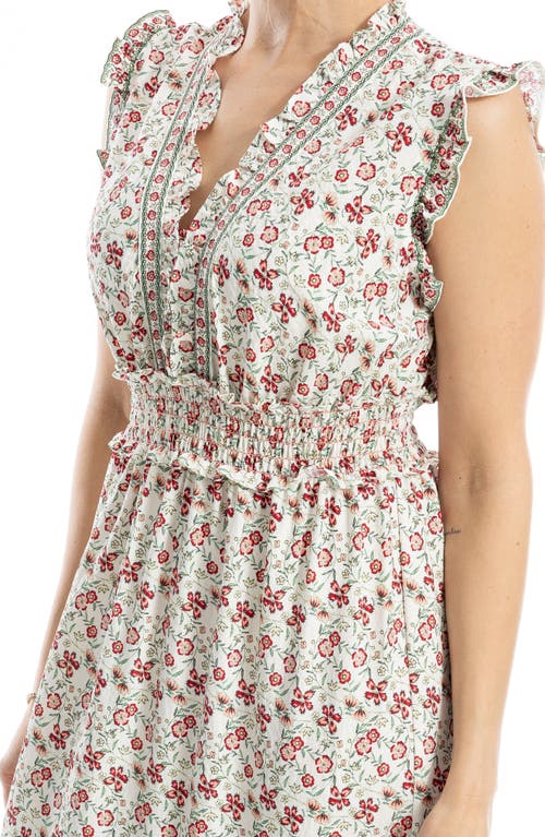 Max Studio Smocked Fit & Flare Maxi Dress