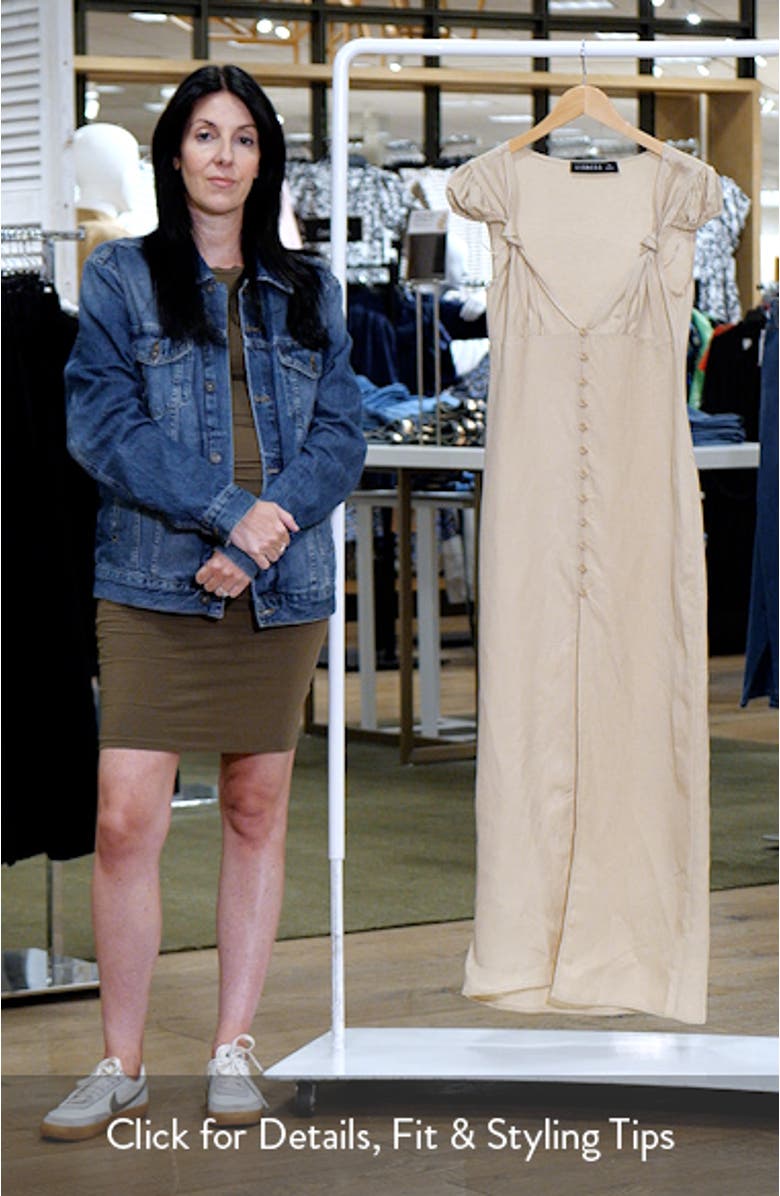 Meadow Cap Sleeve Linen Blend Maxi Dress, sales video thumbnail