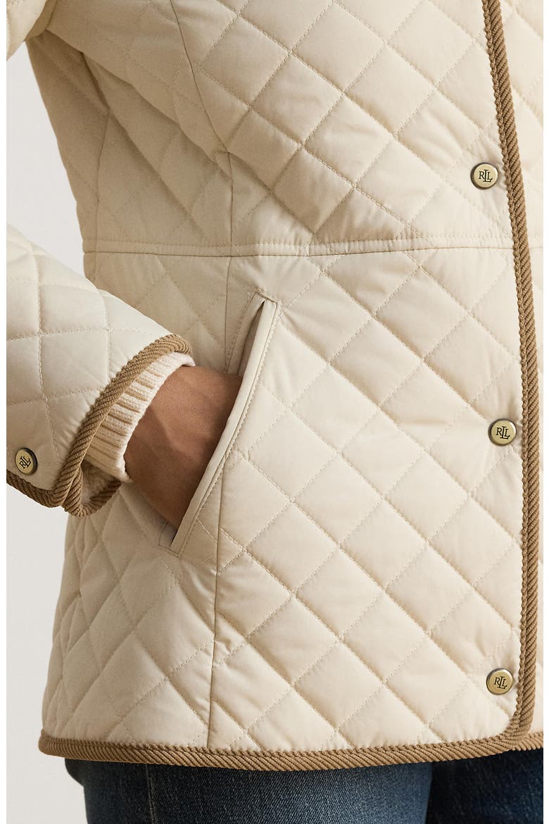 Icon Quilted Blazer with Corduroy Trim, Alternate, color, MODA CREAM