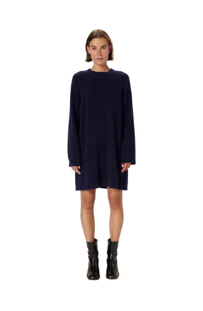 GERARD DAREL Lysan Long Sleeve Knitted Dress, Main, color, Navy Blue